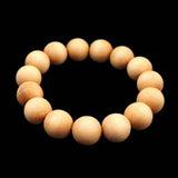 Japanese Natural Izumo Black Pine Wood 15mm Bead Bracelet 19.9g (ID:95496)