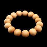Japanese Natural Izumo Black Pine Wood 15mm Bead Bracelet 19.9g (ID:95496)