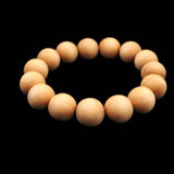 Japanese Natural Izumo Black Pine Wood 15mm Bead Bracelet 19.9g (ID:95496)
