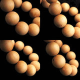Japanese Natural Izumo Black Pine Wood 15mm Bead Bracelet 19.9g (ID:95496)