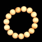Japanese Natural Izumo Black Pine Wood 15mm Bead Bracelet 19.9g (ID:95496)