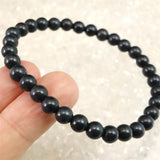Japanese Natural Kamuikotan Stone Blue 6mm Bead Bracelet 10.5g (ID:95699)