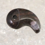 Japanese Natural Botan Stone Red 21mm Magatama 2.5g (ID:96022)