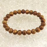 Japanese Natural Koyasan Cedar Wood 9mm Bead Bracelet 3.9g (ID:96642)