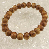 Japanese Natural Koyasan Cedar Wood 9mm Bead Bracelet 3.9g (ID:96642)