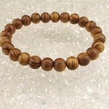 Japanese Natural Koyasan Cedar Wood 9mm Bead Bracelet 3.9g (ID:96642)
