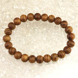 Japanese Natural Koyasan Cedar Wood 9mm Bead Bracelet 3.9g (ID:96642)