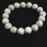 Japanese Natural Mt. Fuji Sazare Stone Bead Bracelet 12mm 41.0g with Certificate (ID:96768)