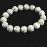 Japanese Natural Mt. Fuji Sazare Stone 12mm Bead Bracelet 41.0g (ID:96768)