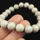 Japanese Natural Tourmaline Himekawa Rhyolite 10mm Bead Bracelet 27.5g (ID:97175)