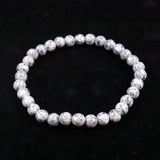 Japanese Natural Angel Snow Lite 6mm Bead Bracelet 9.8g (ID:97265)