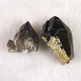 Japanese Natural Morion Black Quartz 22mm Rough Stone Set of 2 22.5g (ID:97661)