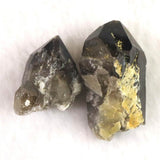 Japanese Natural Morion Black Quartz 22mm Rough Stone Set of 2 22.5g (ID:97661)