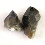 Japanese Natural Morion Black Quartz 22mm Rough Stone Set of 2 22.5g (ID:97661)