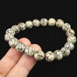 Japanese Natural Kurama Diorite 10mm Bead Bracelet 28.3g (ID:98178)