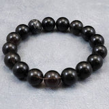 Japanese Natural Obsidian 12.5mm Bead Bracelet 42.3g (ID:98442)