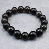 Japanese Natural Obsidian 12.5mm Bead Bracelet 42.3g (ID:98442)