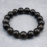 Japanese Natural Obsidian 12.5mm Bead Bracelet 42.3g (ID:98442)