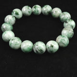 Natural Itoigawa Jadeite Light Green 13.3mm Bead Bracelet 58.7g with Certificate (ID:98600)