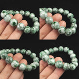 Natural Itoigawa Jadeite Light Green 13.3mm Bead Bracelet 58.7g with Certificate (ID:98600)