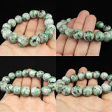 Natural Itoigawa Jadeite Light Green 13.3mm Bead Bracelet 58.7g with Certificate (ID:98600)