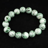 Natural Itoigawa Jadeite Light Green 13.3mm Bead Bracelet 58.7g with Certificate (ID:98600)