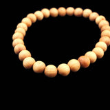 Japanese Natural Izumo Black Pine Wood 6mm Bead Bracelet 3.1g (ID:98602)
