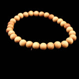 Japanese Natural Izumo Black Pine Wood 6mm Bead Bracelet 3.1g (ID:98602)
