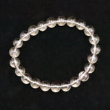 Japanese Natural Included Quartz 8mm Bead Bracelet 18.1g (ID:98999)