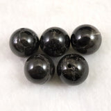 Japanese Natural Gray Inclusions Morion Black Quartz B Grade 12mm Single Bead (ID:YKK)