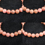 Japanese Natural Silica Rhodonite 4A Grade 9mm Bead Bracelet 22.7g (ID:86199)