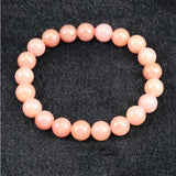 Japanese Natural Silica Rhodonite 4A Grade 9mm Bead Bracelet 22.7g (ID:86199)