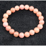 Japanese Natural Silica Rhodonite 4A Grade 9mm Bead Bracelet 22.7g (ID:86199)