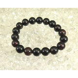 Japanese Natural Vermilion Obsidian 12mm Bead Bracelet 34.7g (ID:81215)