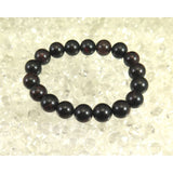 Japanese Natural Vermilion Obsidian 12mm Bead Bracelet 34.7g (ID:81215)