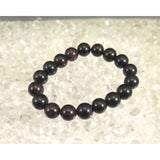 Japanese Natural Vermilion Obsidian 12mm Bead Bracelet 34.7g (ID:81215)
