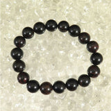Japanese Natural Vermilion Obsidian 12mm Bead Bracelet 34.7g (ID:81215)