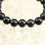 Japanese Natural Black Silica 10mm Bead Bracelet 26.9g (ID:90071)
