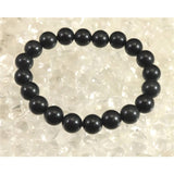 Japanese Natural Black Silica 10mm Bead Bracelet 26.9g (ID:90071)
