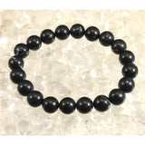 Japanese Natural Black Silica 10mm Bead Bracelet 27.2g (ID:78788)