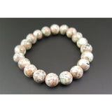 Japanese Natural Pink Granite 10mm Bead Bracelet 27.8g (ID:39818)