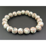 Japanese Natural Pink Granite 10mm Bead Bracelet 27.8g (ID:39818)