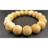 Japanese Natural Koyasan Hinoki Cypress Wood 9mm Bead Bracelet 9g (ID:582760)