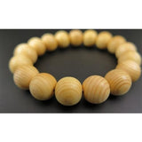 Japanese Natural Koyasan Hinoki Cypress Wood 9mm Bead Bracelet 9g (ID:582760)