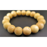 Japanese Natural Koyasan Hinoki Cypress Wood 9mm Bead Bracelet 9g (ID:582760)