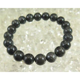 Japanese Natural Yamatohikari Stone 10mm Bead Bracelet 29.8g (ID:95546)