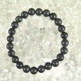 Japanese Natural Yamatohikari Stone 8mm Bead Bracelet 19.2g (ID:83487)