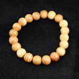 Japanese Natural Yoshino Cedar Wood 11mm Bead Bracelet 5.8g (ID:58377)