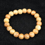 Japanese Natural Yoshino Cedar Wood 11mm Bead Bracelet 5.8g (ID:58377)