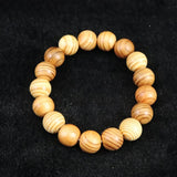 Japanese Natural Yoshino Cedar Wood 13mm Bead Bracelet 8.1g (ID:28323)